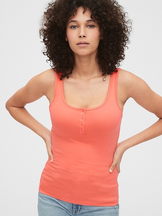 Image number 9 showing, Modern Henley Tank Top