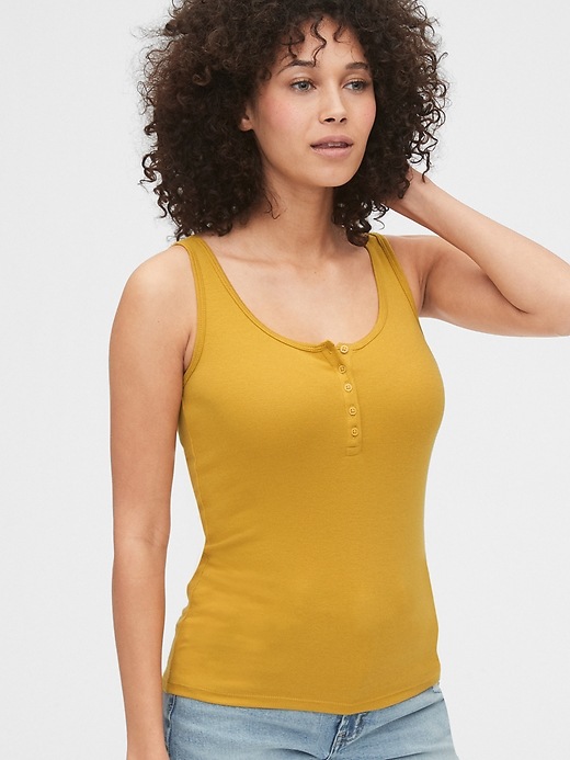 Image number 8 showing, Modern Henley Tank Top