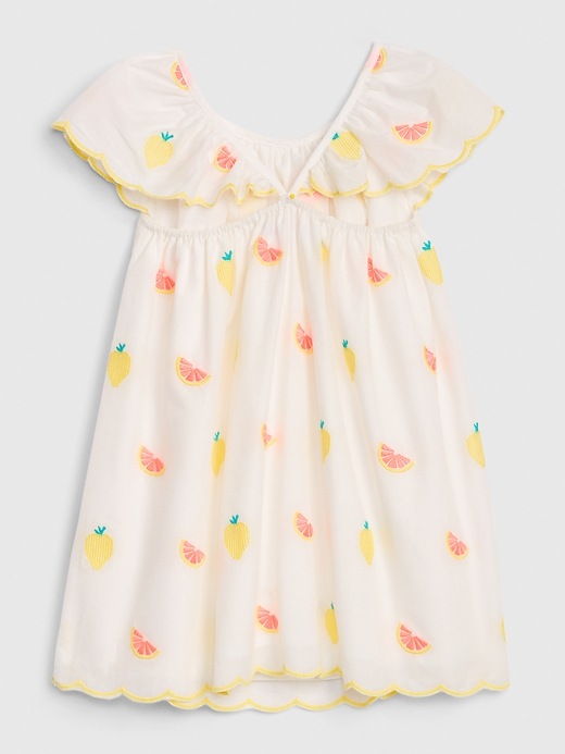 Image number 2 showing, Toddler Fruit Flutter Embroidered Dress
