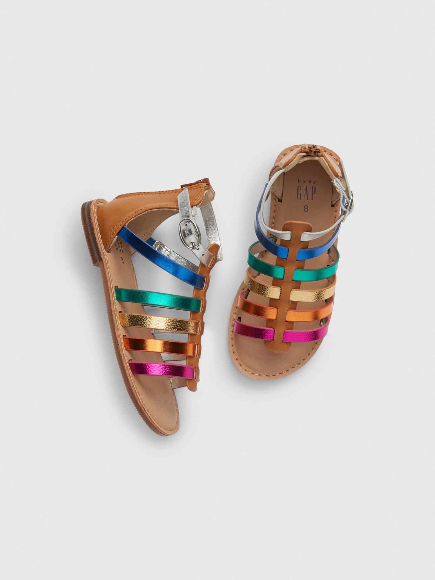 rainbow gladiator sandals
