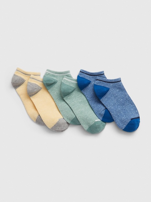 View large product image 1 of 1. Kids No-Show Marled Socks (3-Pack)