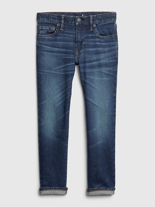 Image number 1 showing, Kids Recycled Slim Jeans with Stretch