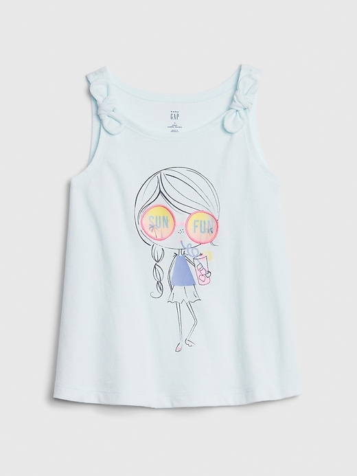 Image number 3 showing, Toddler Graphic Tank with Ruffles