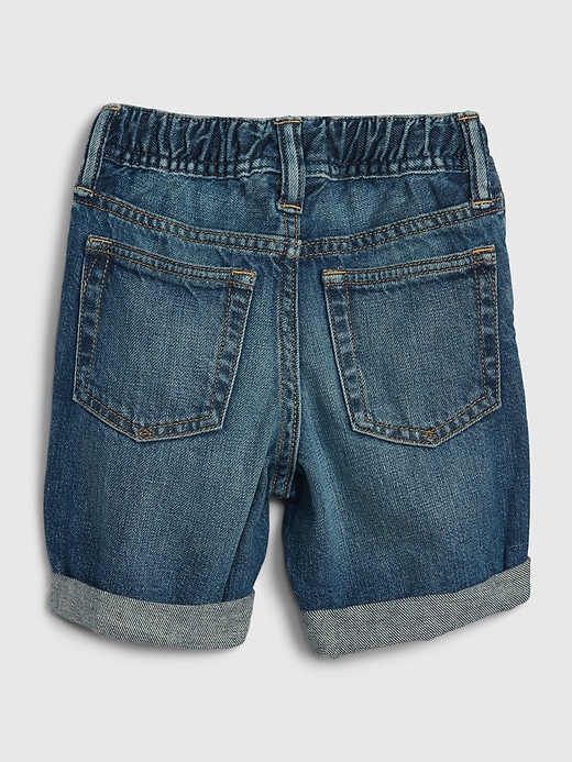 Image number 2 showing, Toddler Pull-On Distressed Denim Shorts
