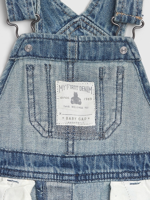 Image number 3 showing, Baby Organic Cotton Denim Overalls