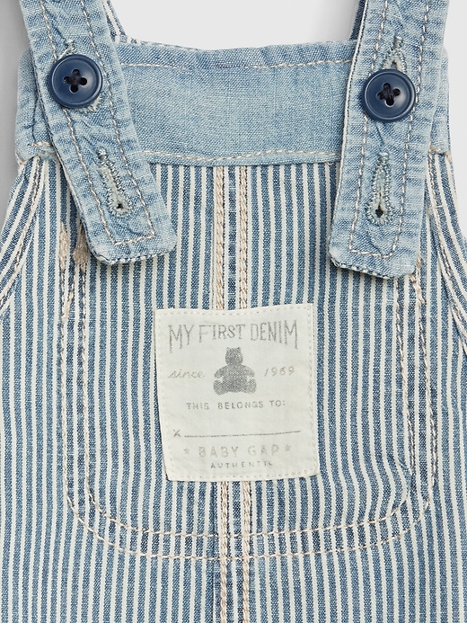 Image number 3 showing, Baby Railroad Stripe Overalls