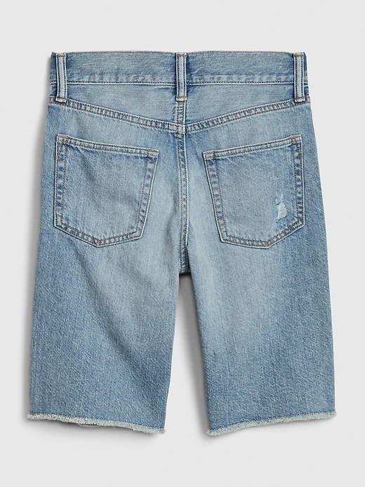 Image number 3 showing, Kids Distressed Denim Shorts with Stretch