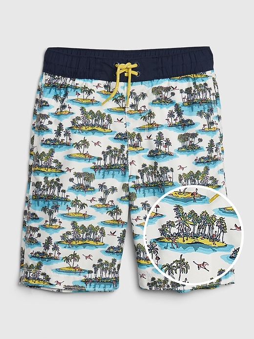 Image number 1 showing, Kids Palm Tree Board Shorts
