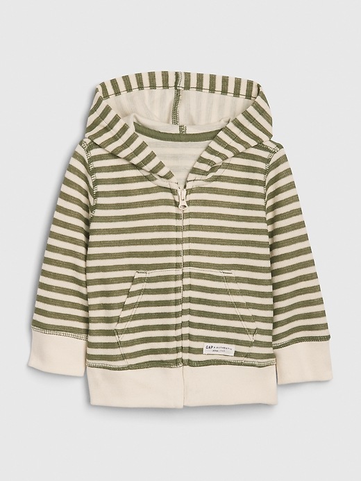Image number 1 showing, Baby Striped Hoodie Sweatshirt