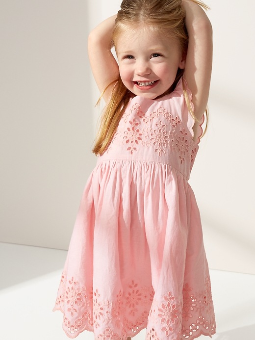 Image number 4 showing, Toddler Eyelet Flutter Dress