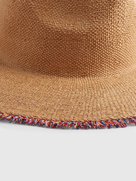Image number 2 showing, Fringe Straw Hat