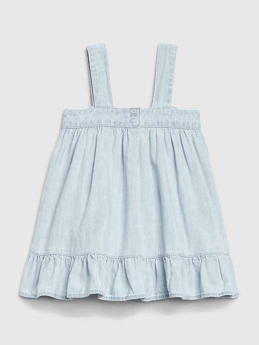 Image number 2 showing, Baby Denim Ruffle Dress