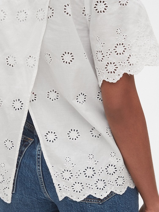 Image number 4 showing, Eyelet Scalloped Top
