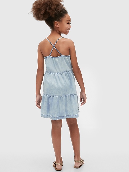 Image number 3 showing, Kids Denim Tiered Dress