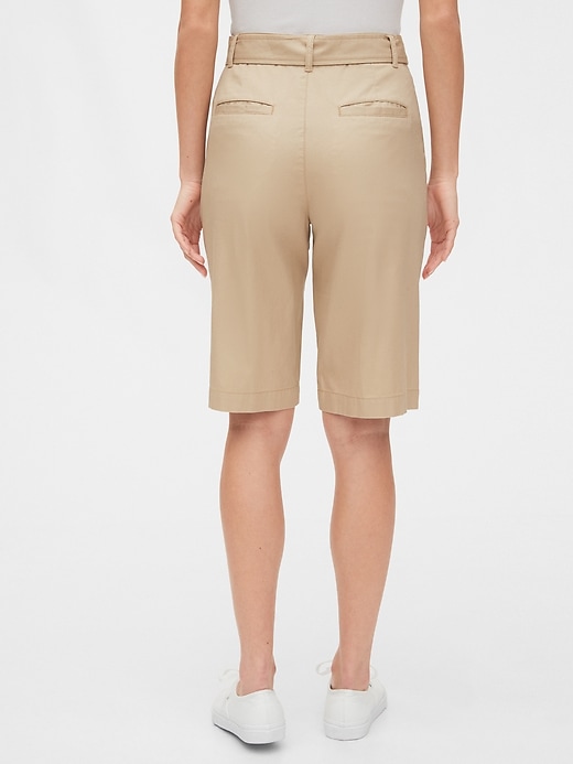 Image number 2 showing, High Rise Belted Bermuda Shorts