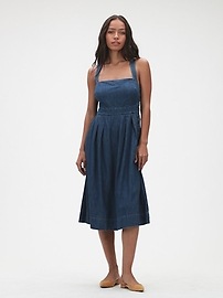 gap denim apron dress