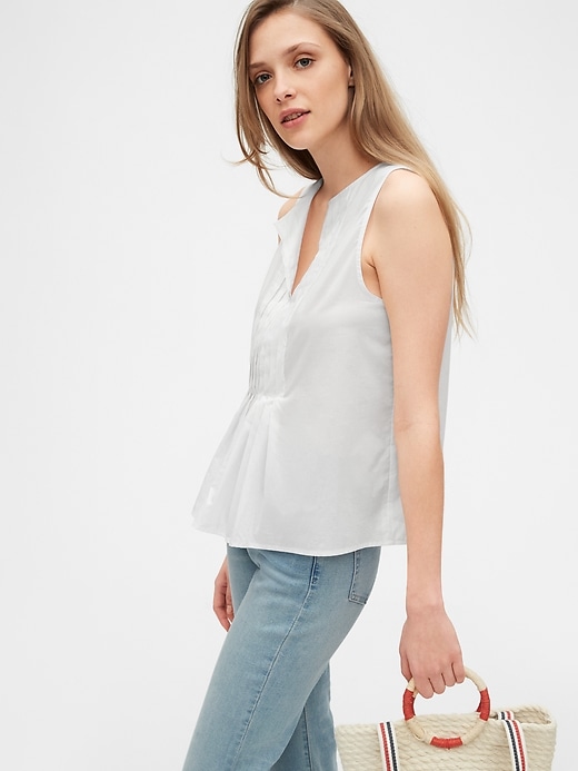 Image number 5 showing, Pleated Sleeveless Top