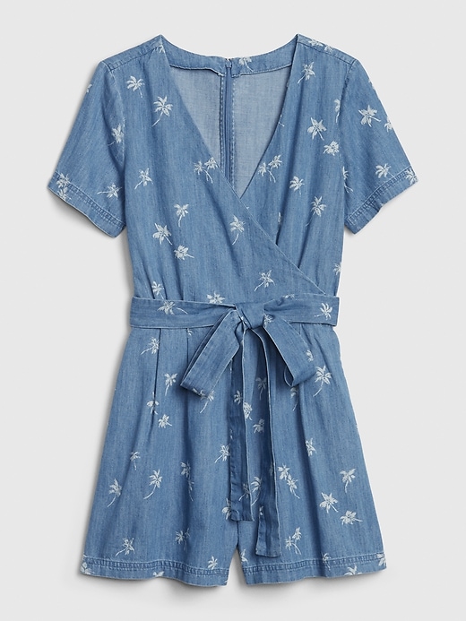 Image number 2 showing, Wrap-Front Print Romper