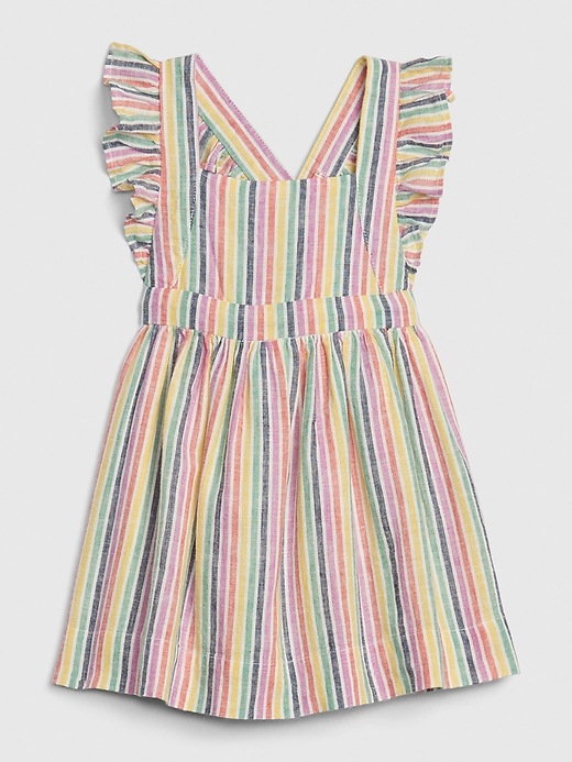 Image number 1 showing, Baby Apron Striped Dress