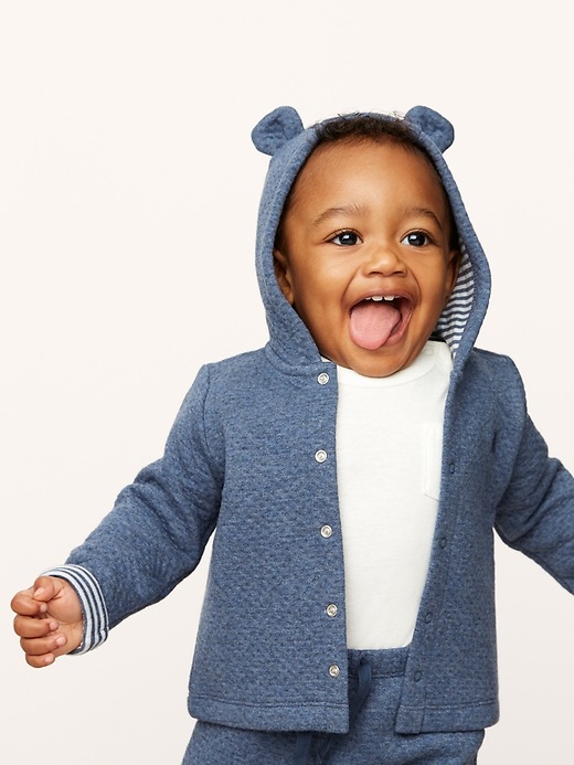 View large product image 2 of 2. Baby Brannan Bear Quilted Hoodie Sweatshirt