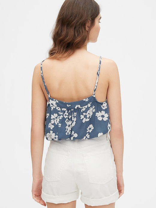 Image number 2 showing, Shirred Print Cami in Modal