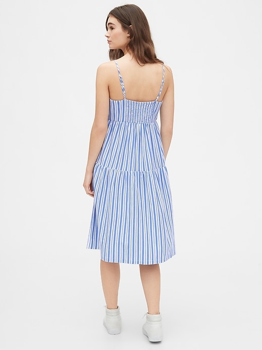 Image number 2 showing, Tiered Cami Midi Dress in Modal-Cotton