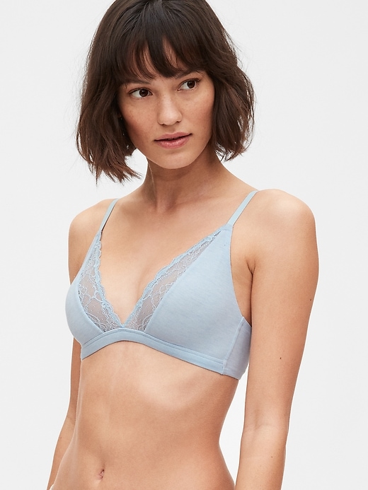 View large product image 1 of 1. Breathe Lace Plunge Bralette