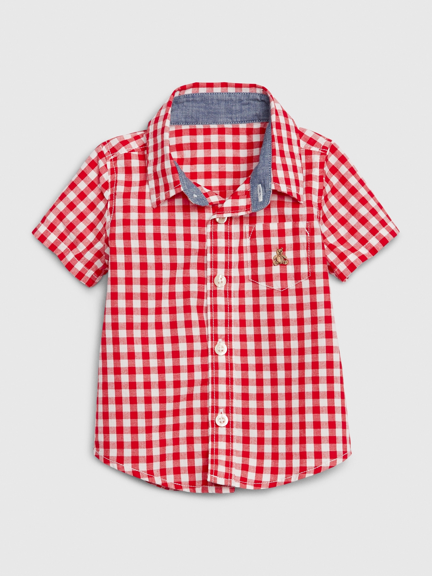 baby boy short sleeve white button down