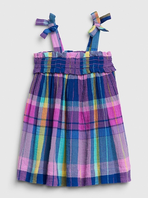 Image number 1 showing, Baby Plaid Tied Dress
