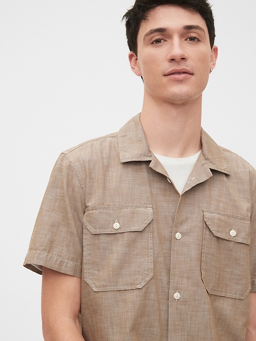 Image number 1 showing, Chambray Worker Shirt in Standard Fit