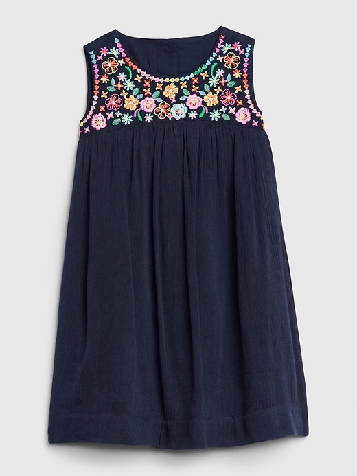 Image number 1 showing, Toddler Floral Embroidered Dress