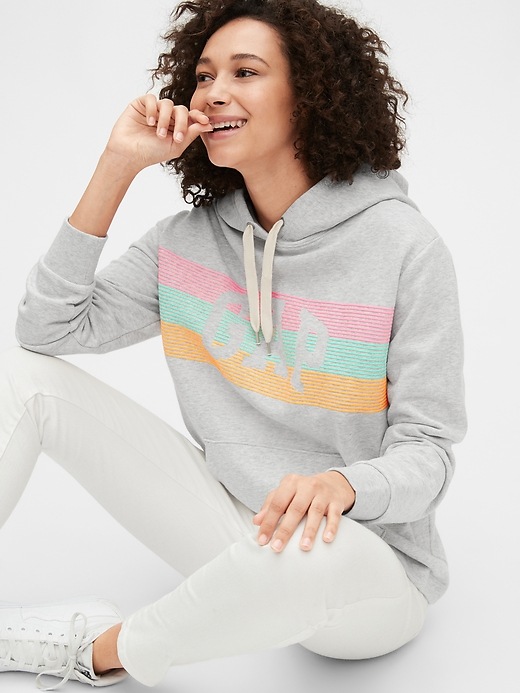 View large product image 1 of 1. Gap Logo Pullover Hoodie in French Terry