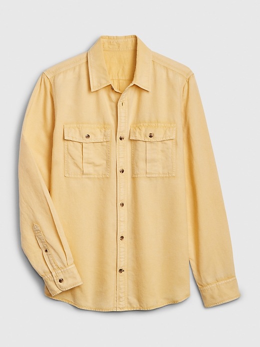 Image number 6 showing, Linen-Cotton Utility Shirt Jacket
