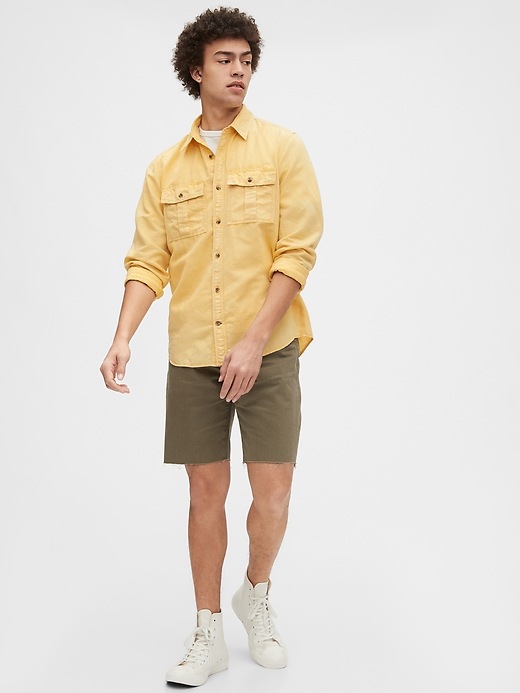 Image number 3 showing, Linen-Cotton Utility Shirt Jacket