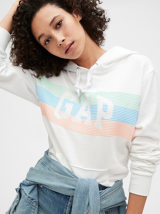 View large product image 1 of 6. Gap Logo Pullover Hoodie in French Terry