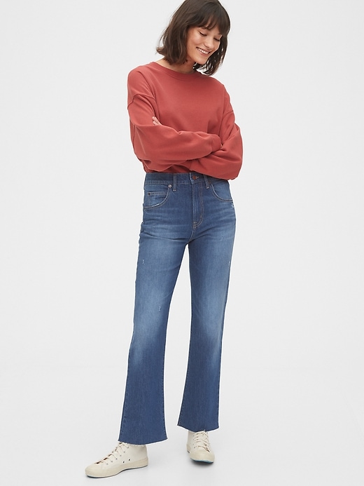 Image number 1 showing, High Rise Ankle Flare Jeans