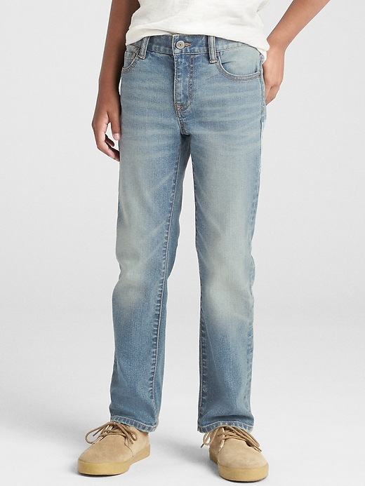 Image number 1 showing, Kids Straight Jeans with Stretch