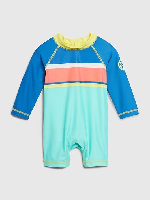 View large product image 1 of 1. Baby Long Sleeve Swim One-Piece
