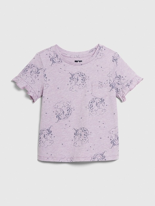Image number 7 showing, Toddler 100% Organic Cotton Ruffle T-Shirt