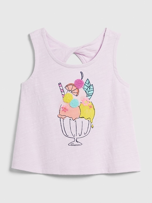 View large product image 1 of 1. Toddler Graphic Twist Tank Top