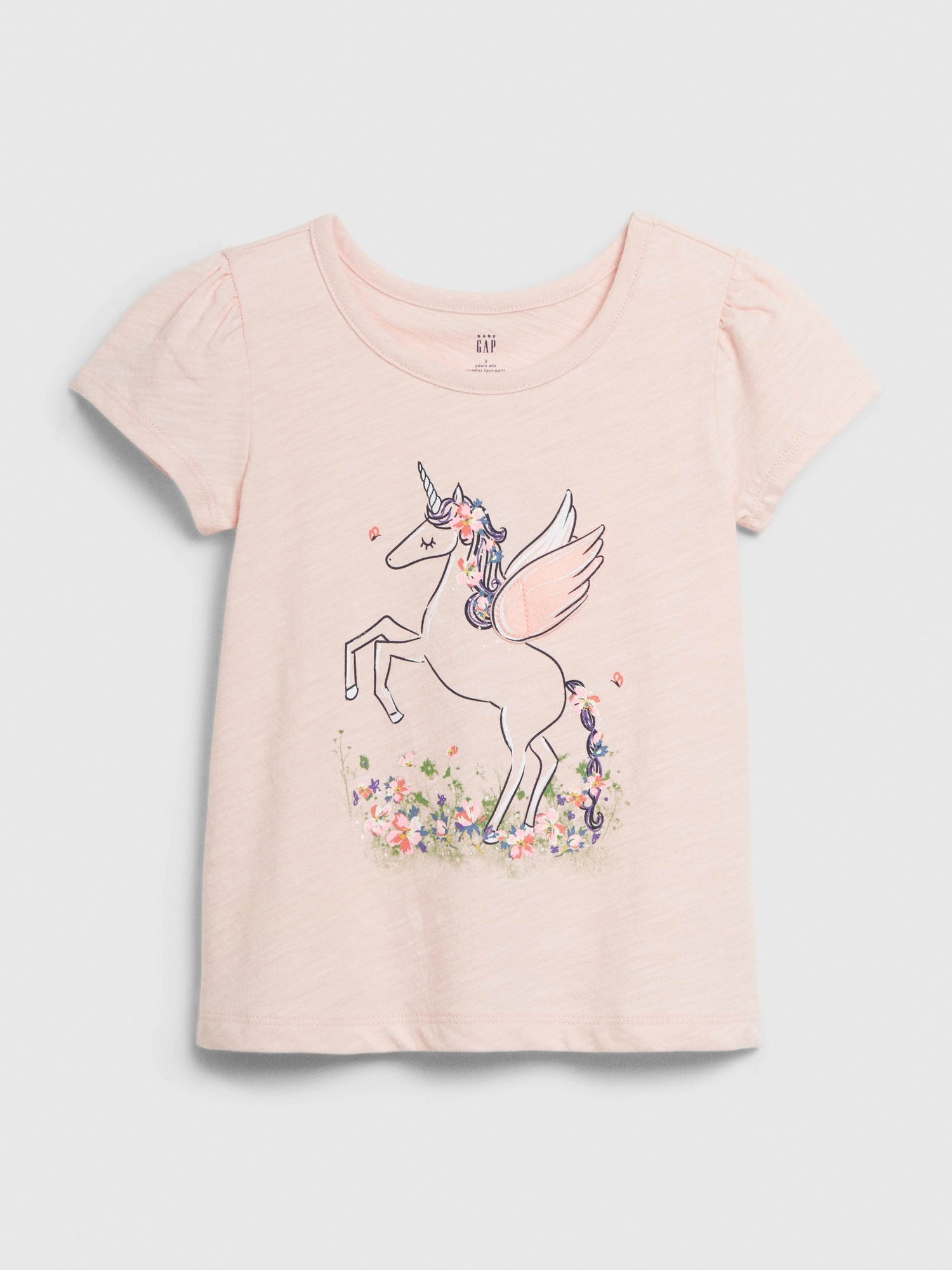 Toddler Puff Sleeve Unicorn Graphic T-Shirt | Gap