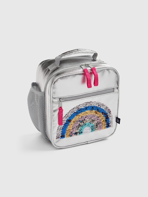 Image number 2 showing, Kids Flippy Sequin Rainbow Lunchbox