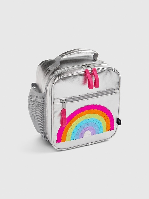 Image number 1 showing, Kids Flippy Sequin Rainbow Lunchbox