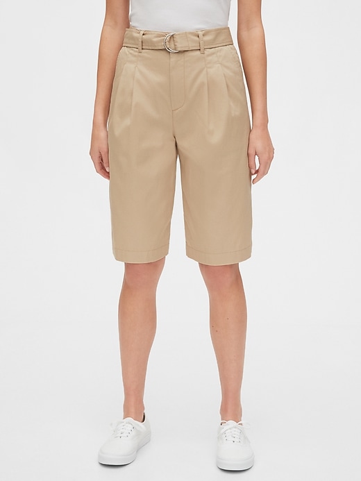 Image number 3 showing, High Rise Belted Bermuda Shorts