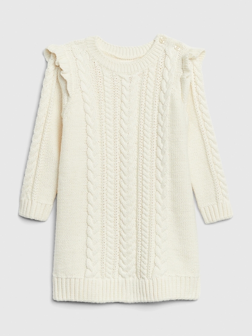 View large product image 1 of 1. Baby Cable Knit Sweater Dress