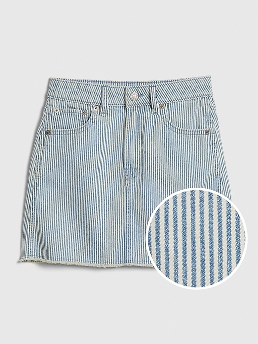 View large product image 1 of 1. Kids Stripe Denim Skirt