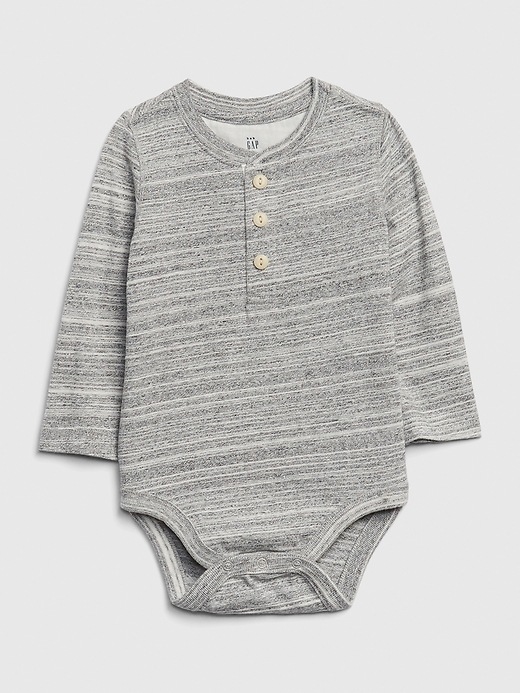 View large product image 1 of 1. Baby Henley Long Sleeve Bodysuit