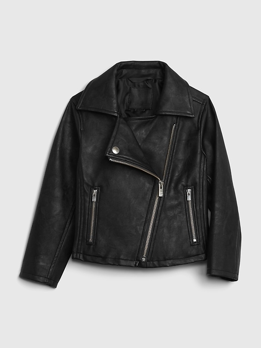 Toddler Faux Leather Moto Jacket
