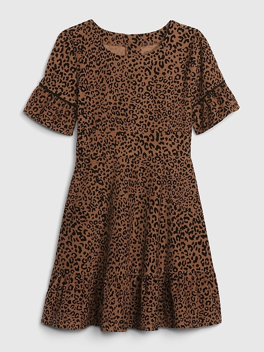 Image number 1 showing, Kids Leopard Print Cord Dress