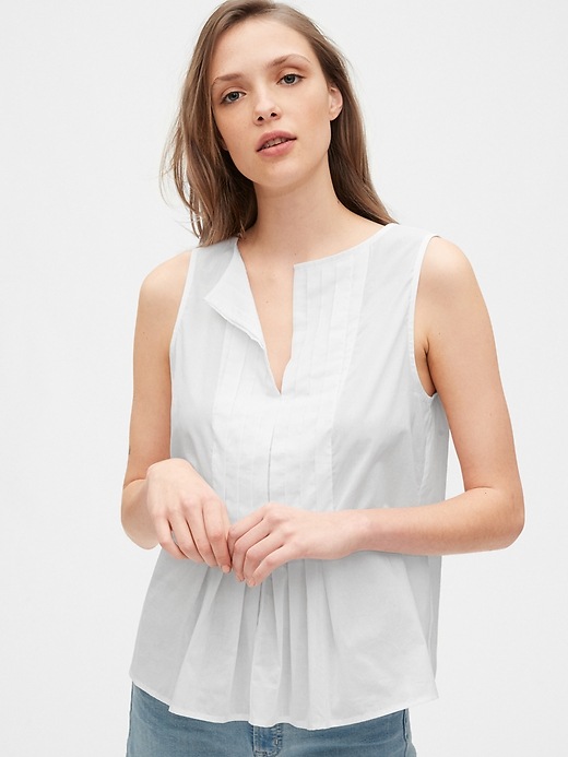 Image number 1 showing, Pleated Sleeveless Top